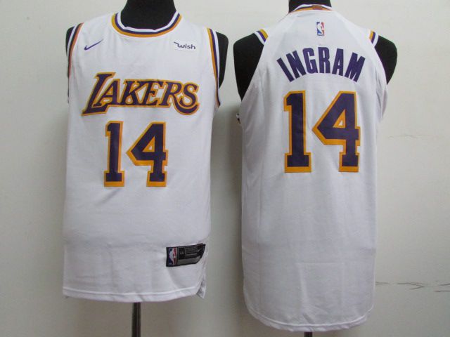Men Los Angeles Lakers #14 Ingram White Nike Game NBA Jerseys->los angeles lakers->NBA Jersey